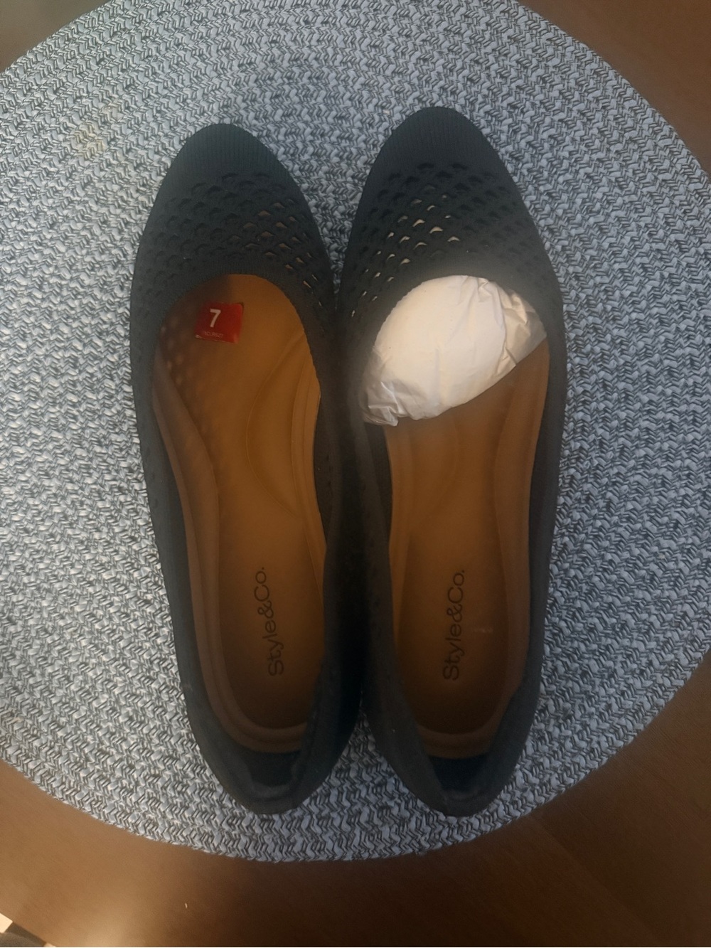 BRAND NEW Style & Co. Black Perforated Slip-On Flats
